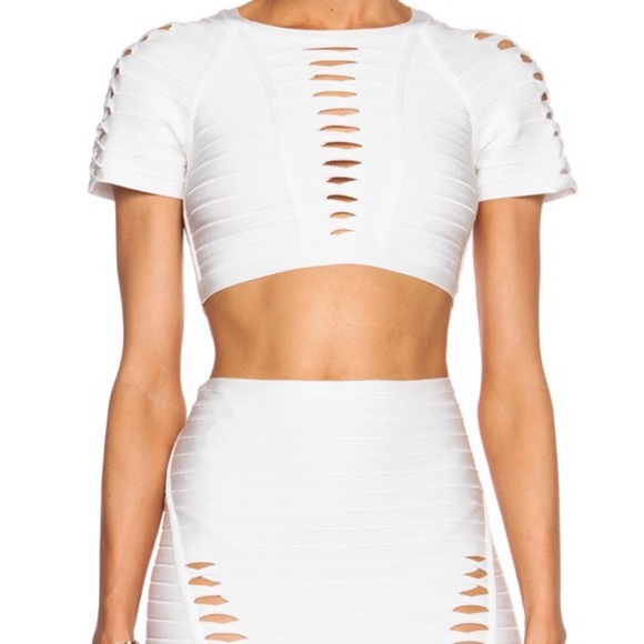Herve Leger Julianne Twist Detail Bandage Top