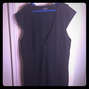 Black Top Shop full zipper dress