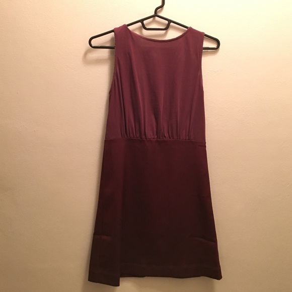 Burgundy Party Dress with Back Cutouts Size S
