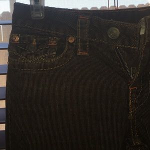 TR brown women corduroy bootcut flare pants