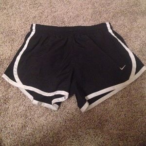 Black and white dri-fit Nike shorts