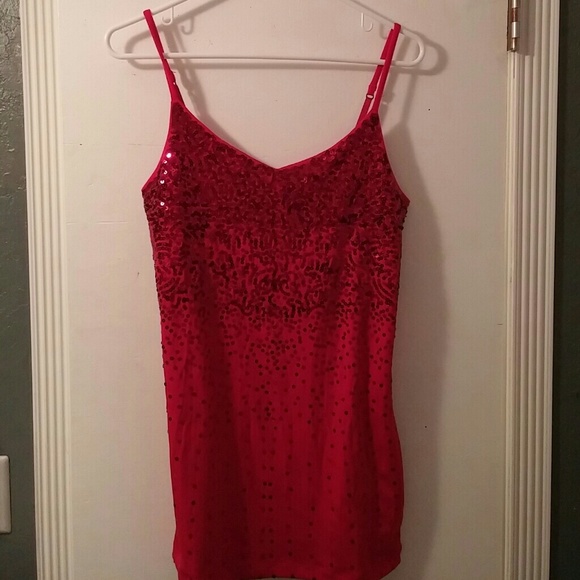 Vanity sparkly sequined tank
