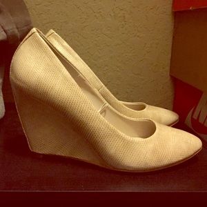 Express Nude wedge heels!