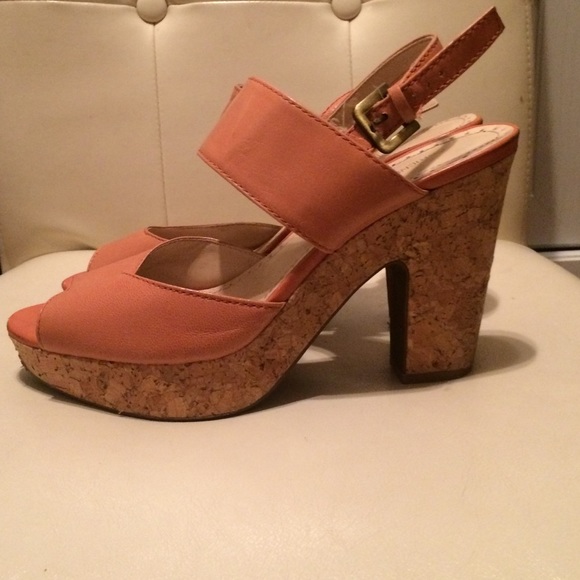 Peach heeled sandals