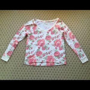 Abercrombie & Fitch floral thermal sweater