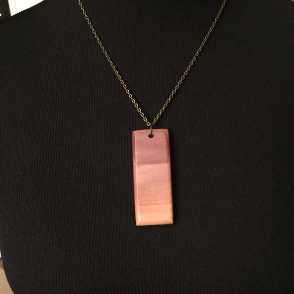 Poplar wooden necklace