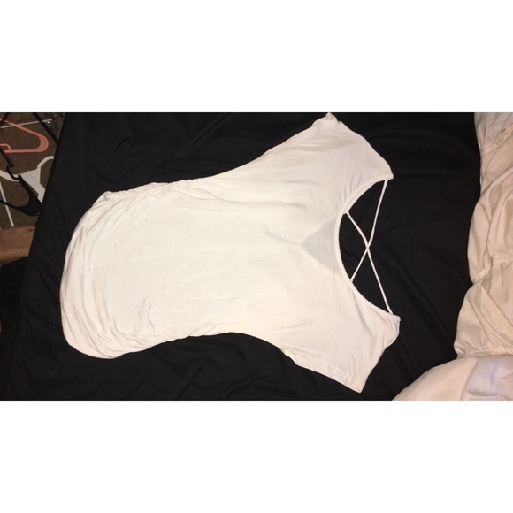 Criss cross back shirt