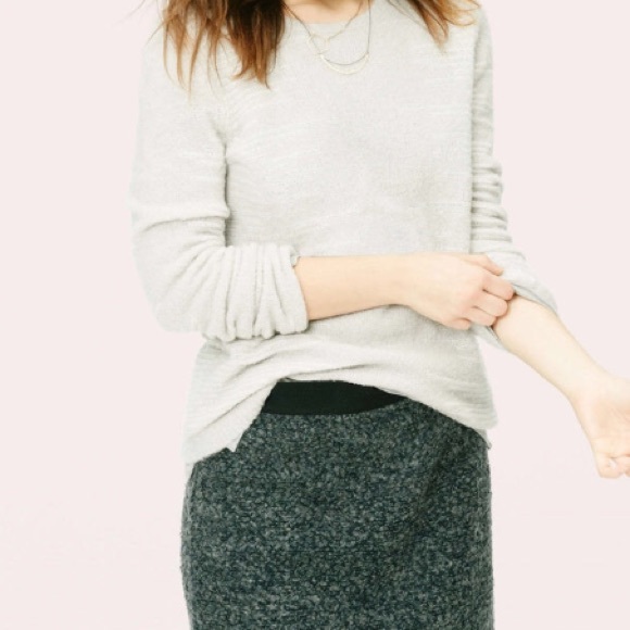 NWT Lou & Grey split stripe popover sweater XS