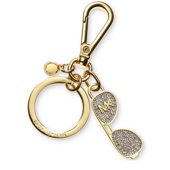 MK Aviator Pave Charm Keychain