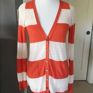 Anthropologie Rugby Pointelle cardigan