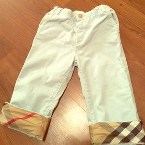 Boy Burberry pants sz 24 months baby blue