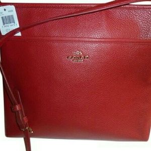 NWT COACH! Pebbled Red Leather bag- PRICE 🏷️ CHGE
