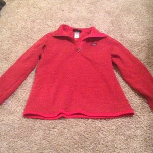 Womens red Patagonia pull over