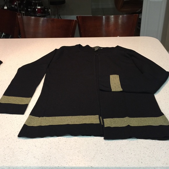 Black Two piece cardigan set