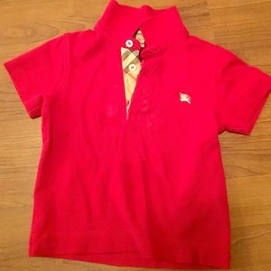 Burberry shirt sz 2 toddler red