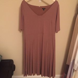 Tan/brown knee length cotton Ann Taylor dress