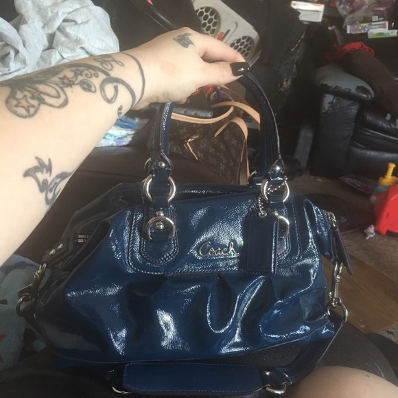 Bundle coach liquid gloss wallet and satchel