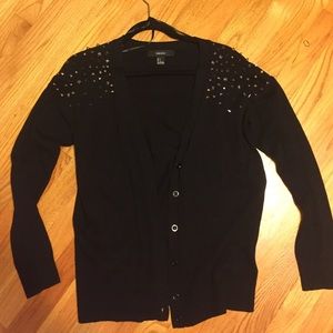 Studded Shoulder Cardigan