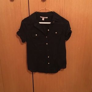 Black button down