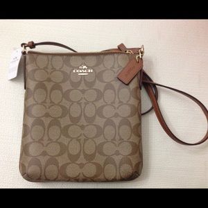 Sale! Coach signature Khaki/ Saddle crossbody bag