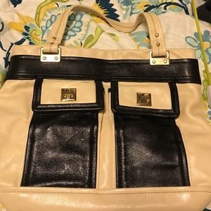 Large Kate Spade black and cream leather bag
