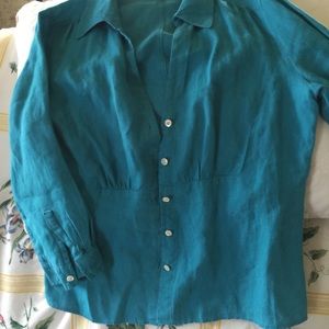 Talbots linen blouse