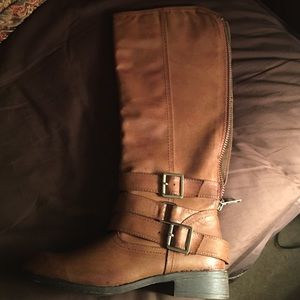 MADDEN GIRL COGNAC KNEE BOOTS