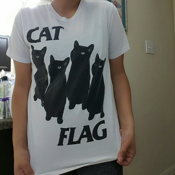 black flag cat shirt
