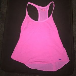 Neon pink Hollister tank top