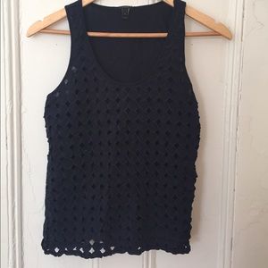 Dark blue sleeveless top from J. Crew