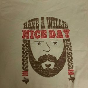 Have a Willie Nice Day t shirt cream size small