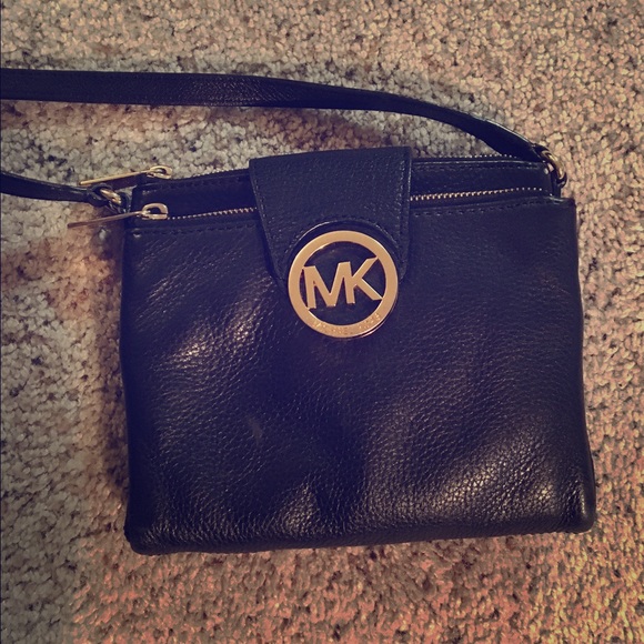 Michael Kors black leather crossbody