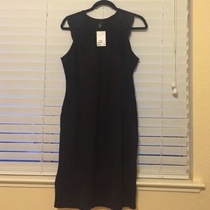H&M black cocktail dress with lace details