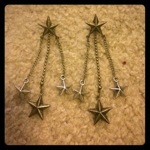 Dangly star earrings