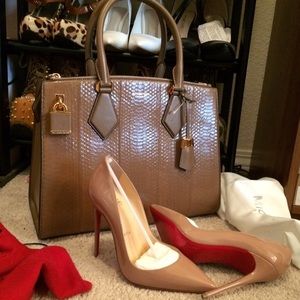 Brand new Michael Kors Collection Casey snakeskin