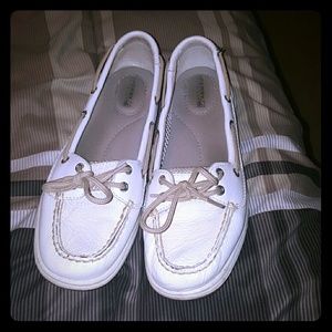 White Sperry topsiders