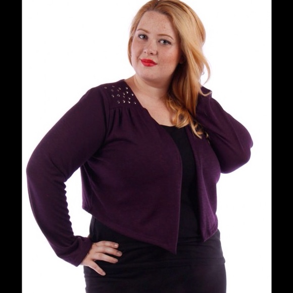 Violet crop cardigan
