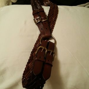 Braided leather  belt