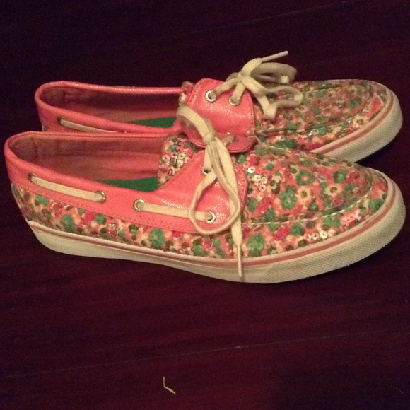 Sprerrys top-sider pink sparkles shoes size 9.5M