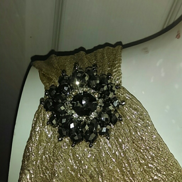 Maggy London gold dress