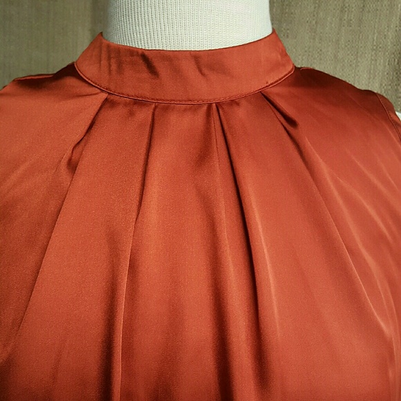 Pretty Rust Sleeveless Blouse sz Medium