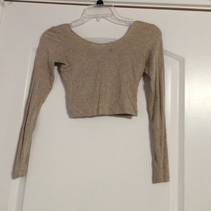 American apparel oatmeal crop top