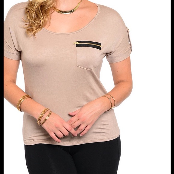Taupe top