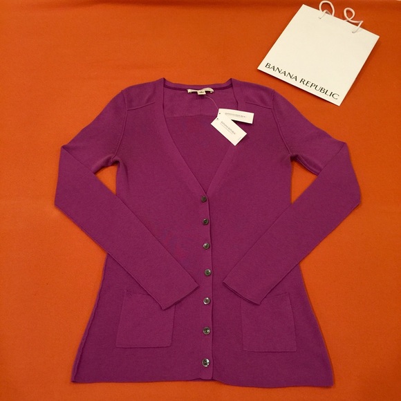 ❗️SALE❗️NWT Banana Republic silk cardigan sweater