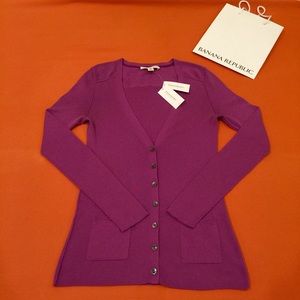 ❗️SALE❗️NWT Banana Republic silk cardigan sweater