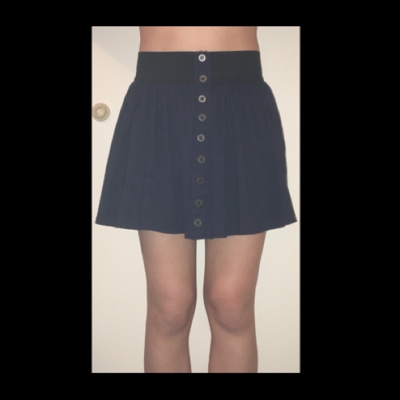 Blue Button Skirt