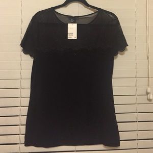 H&M shirt with lace top