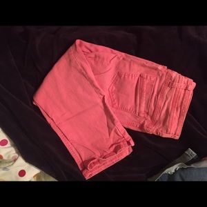 Pink skinny capris