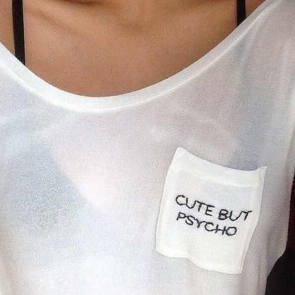 Brandy Melville cute by psycho tee shirt