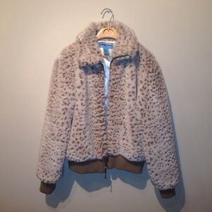 Animal Print Faux Fur Coat